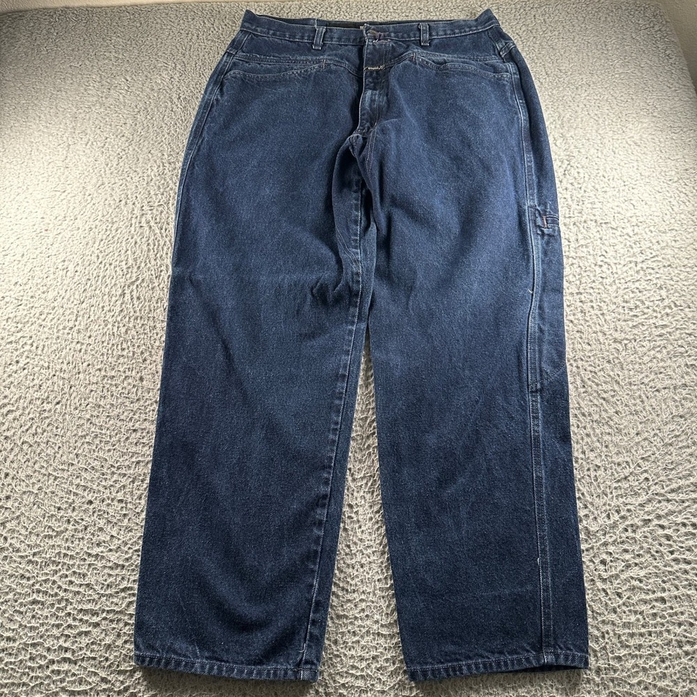Vtg Marithe Francois Girbaud Jeans Mens 38 x 32 Dark Blue Baggy Hip Hop Y2K
